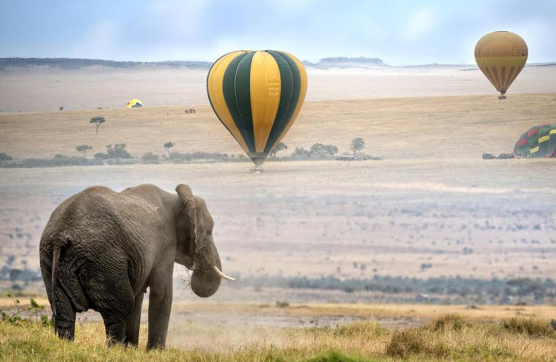 Ballonvlucht bij huwelijksreis in Kenia