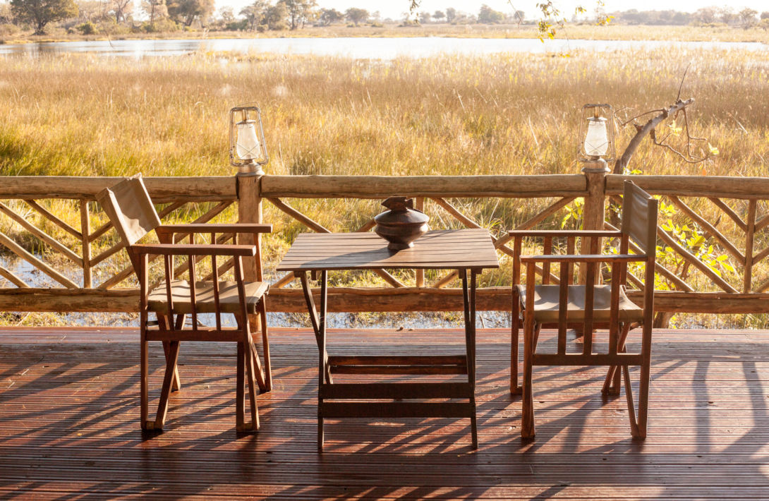 Uitzicht bij Pom Pom Camp in Botswana