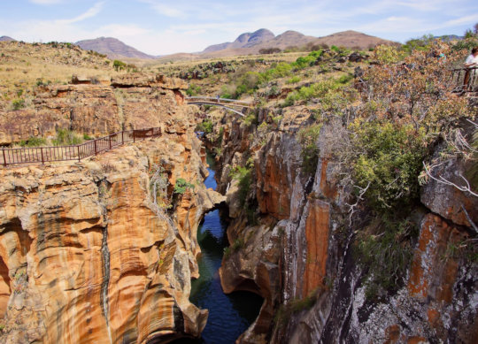 Bourke's Luck Potholes in de Panoramaroute in Zuid-Afrika