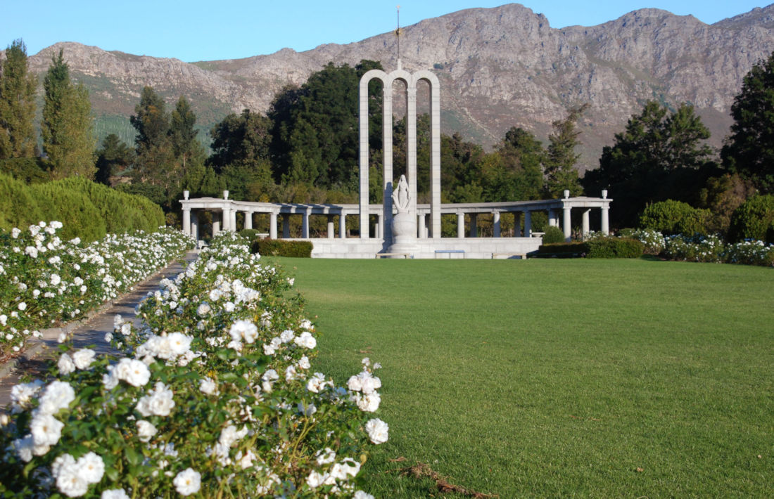 Franschhoek Hugenoten monument in de Wijnlanden