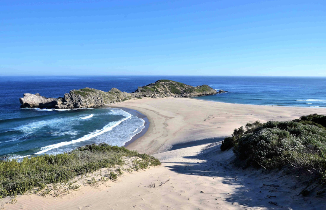 Tuinroute strand bij Robberg Nature Reserve