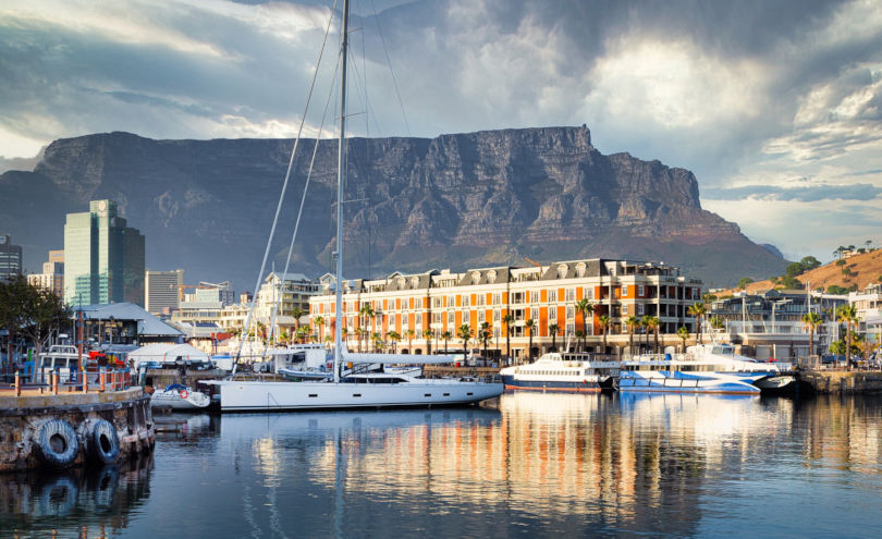 Uitzicht op Tafelberg vanaf the Waterfront