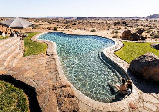 Zwembad bij Canyon Lodge