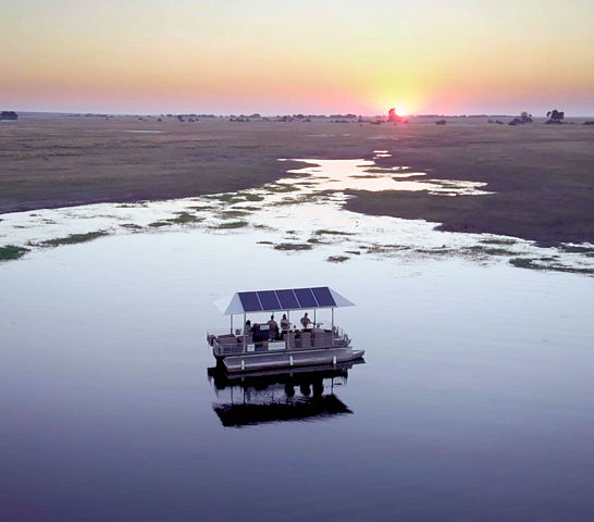Avond boottocht in het Chobe National Park in Botswana