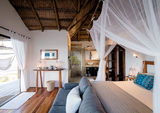 Slaapkamer bij Sava Dunes Lodge Mozambique