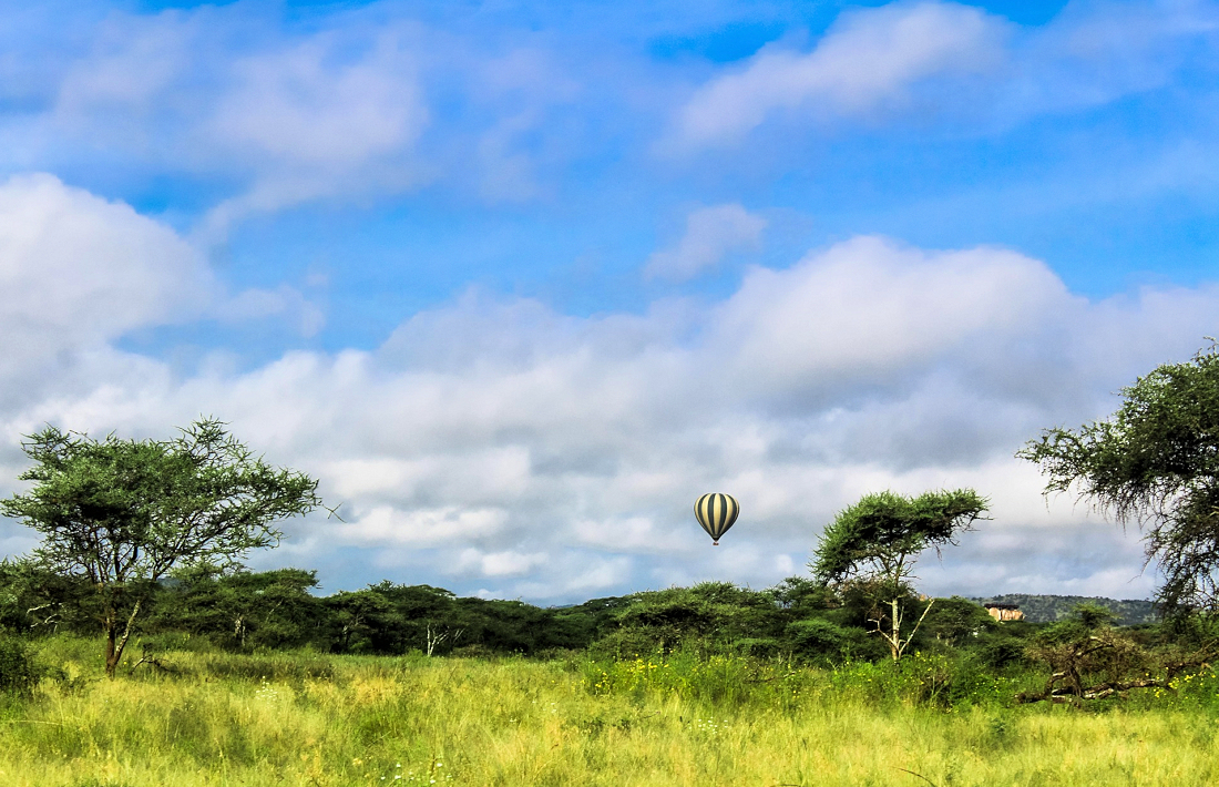 Ballonvlucht over de Serengeti in Tanzania