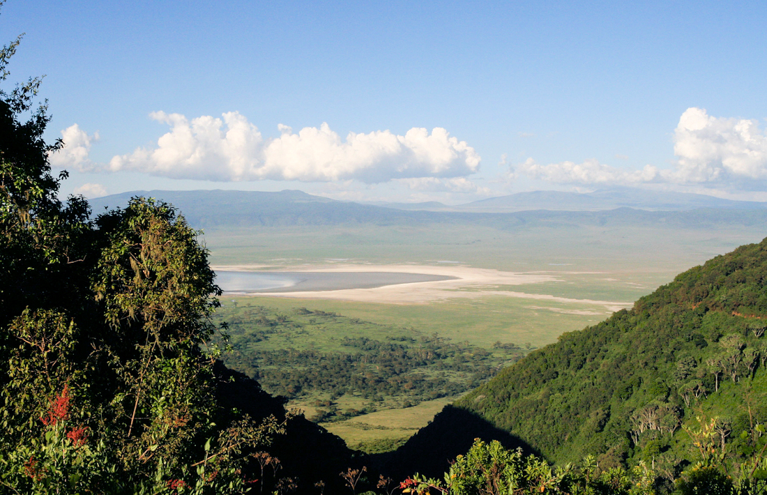 Uitzicht over de Ngorongoro krater in Tanzania
