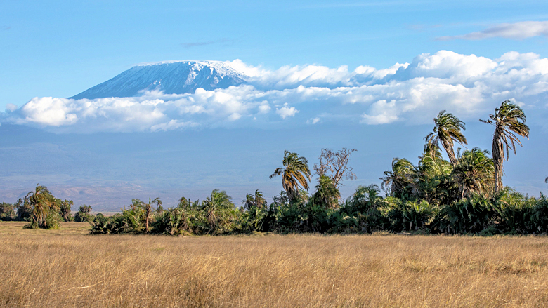 Mount Kilimanjaro gezien vanuit het Amboseli National Park