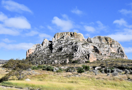 Rotsformaties in het Isalo National Park op Madagaskar