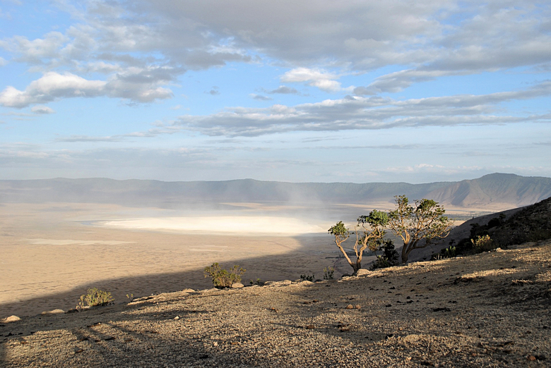 Uitzicht over de Ngorongoro krater in Tanzania
