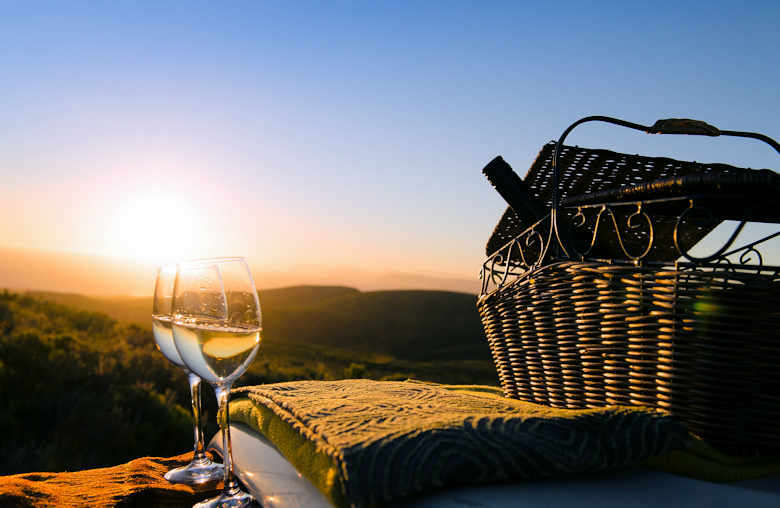 Sundowner tijdens huwelijksreizen Afrika