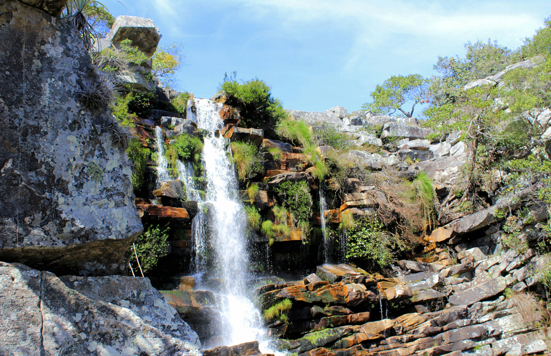 Waterval in de Drakensbergen in Zuid Afrika