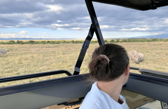 Op safari tijdens onze huwelijksreis in Kenia