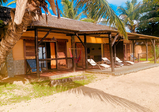 Bungalow aan het strand op Ile St. Marie