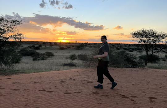 Sundowner in Kalahari groepsreis Namibie