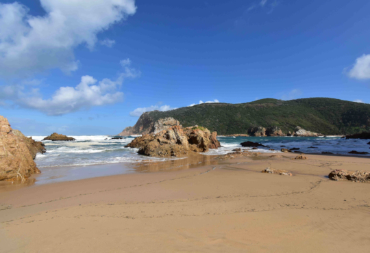 Strand bij de Knysna Heads in Knysna